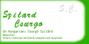 szilard csurgo business card